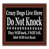 Crazy Dogs Live Here Do Not Knock Doormat, Funny Welcome Mats for Front Door Mat view 1