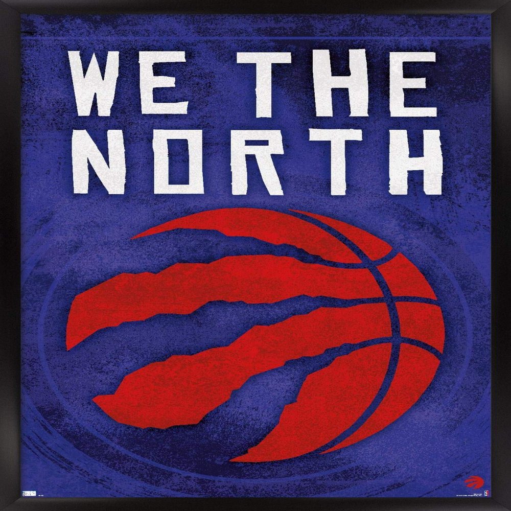 Trends International NBA Toronto Raptors - We The North 20 Wall Poster, 34L x 22.4W, Black Framed Version