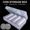 maojin Coin Storage Box 40mm, Silver Eagles Coin Capsules Coin Case Coin Holder Storage Container with Storage Organizer Box for Coin Collection Supplies 60 Pieces, Suitable for Coin Collectors view 2