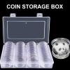 maojin Coin Storage Box 40mm, Silver Eagles Coin Capsules Coin Case Coin Holder Storage Container with Storage Organizer Box for Coin Collection Supplies 60 Pieces, Suitable for Coin Collectors view 3