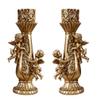 Gold Angel Candle Holders Set of 2 Romantic Candlesticks Handicraft Decoration, for Home Church Baptism Fireplace Bar Wedding Ornaments Housewarming Gift view 1