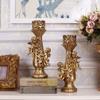 Gold Angel Candle Holders Set of 2 Romantic Candlesticks Handicraft Decoration, for Home Church Baptism Fireplace Bar Wedding Ornaments Housewarming Gift view 3