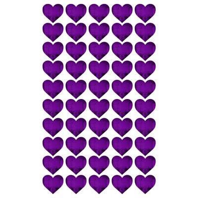 50 Pack Acrylic Mirror 4" Heart Purple .118" Thick No Adhesive Reflective Pieces Perfect for Birthdays and Kids Rooms by Marketing Holders