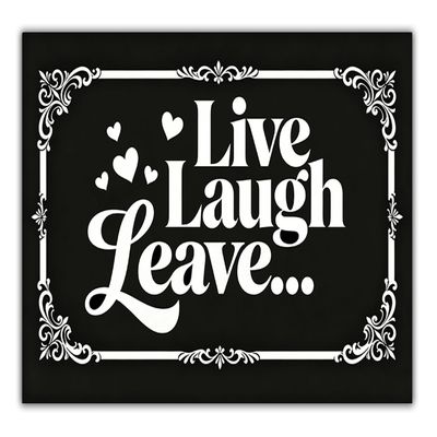 Live Laugh Leave Door Mat,Funny Welcome Mat,Rustic Front Porch Welcome Mat Home Decor