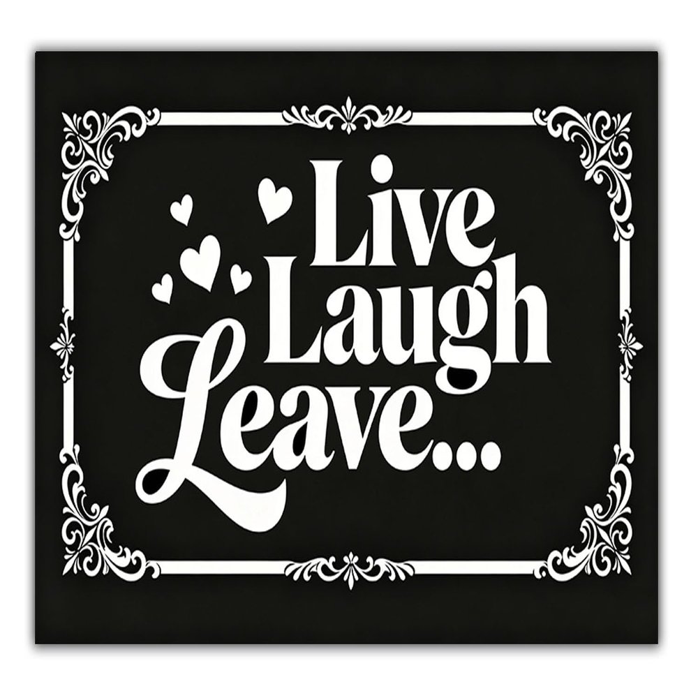 Live Laugh Leave Door Mat,Funny Welcome Mat,Rustic Front Porch Welcome Mat Home Decor
