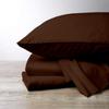 1000 Thread Count, 100% Egyptian Long Stapple Cotton, 4 PC Split Head Flex Sheet Set, 32" Split From the Top, Soft Satin Weave, 10" Deep Pocket (Split Head California King- 32" Split, Chocolate) view 1