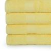 Ample Decor Bathroom Towel Set of 18-4 Hand Towel, 4 Bath Towel, 10 Wash Cloths - Oeko Tex Certified 600 GSM 100% Cotton - High Absorbency Quick Drying, Ideal for Gifting - Yellow view 3