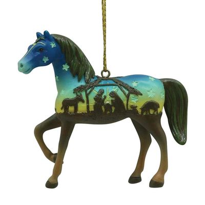 Trail of Painted Ponies Away in a Manger Christmas Horse Ornament 6009528