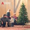 Tree Nest Artificial Christmas Tree Holiday Decoration with Wooden Stand, Green, 7.5 ft view 2