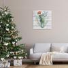 Stupell Industries Nautical Christmas Ocean Sea Horse Santa Hat, Designed by Jennifer Paxton Parker Canvas Wall Art, 30 x 30, Off-White view 2