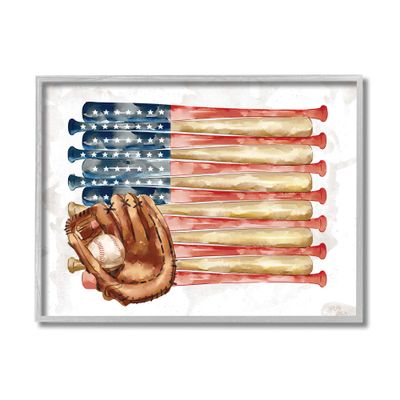 Stupell Industries American Baseball Flag Children's Sports Mitt