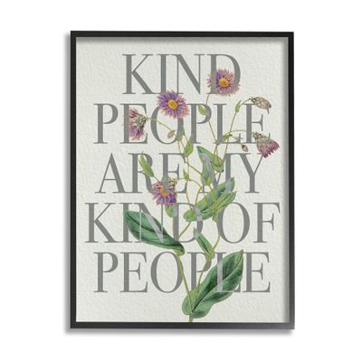 Stupell Industries Kind People are My People Phrase Purple Wild Flowers
