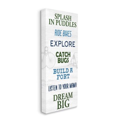 Stupell Industries Outdoor Adventure Activities Chart Blue Green Phrases