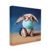 Stupell Industries Baby Bunny with Glasses Modern Blue Face Mask view 1