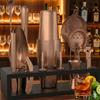 Highball & Chaser Bartender Kit with Black Bamboo Stand Beautiful Cocktail Shaker Set and Bar Tools Stainless Steel Boston Shaker Bartender Kit with Stand (Antique Copper) view 4