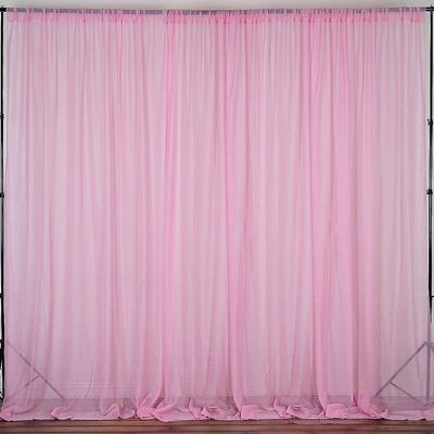 Zen Creative Designs Sheer Light Weight Window Tinting Chiffon Curtain Panel 58" Wide Window Treatment/Home Decor (Pink, 72" Tall)
