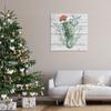 Stupell Industries Nautical Christmas Ocean Sea Horse Santa Hat, Designed by Jennifer Paxton Parker Canvas Wall Art, 36 x 36, Off-White view 2