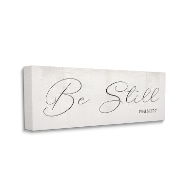 Stupell Industries Be Still Phrase Psalm 37:7 Elegant Script