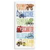 Stupell Industries Kid's Traditional Construction Vehicles Playful Bold Text, Designed by Stephanie Workman Marrott Canvas Wall Art, 20 x 48, Off-White view 1