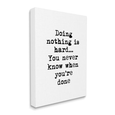 Stupell Industries Doing Nothing Phrase Vintage Typewriter Typography