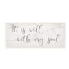 Stupell Industries Well with My Soul Quote Soft Grey Script view 1