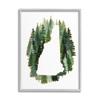 New Hampshire State Outline Green Pine Tree Forest view 1