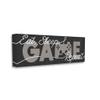 Stupell Industries Eat Sleep Game Repeat Phrase Minimal Grey Controller, Designed by Daphne Polselli Canvas Wall Art, 17 x 40 view 1