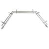 Antelope 13/16" Bay Window Double Curtain Rod 20"-36", 38"-72" - Satin Nickel view 1