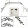 Antelope 13/16" Bay Window Double Curtain Rod 20"-36", 38"-72" - Satin Nickel view 2