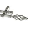 Antelope 13/16" Bay Window Double Curtain Rod 20"-36", 38"-72" - Satin Nickel view 4