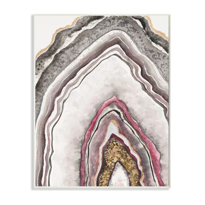 Stupell Industries Pink Neutral Geode Rock Arch Pattern Abstract