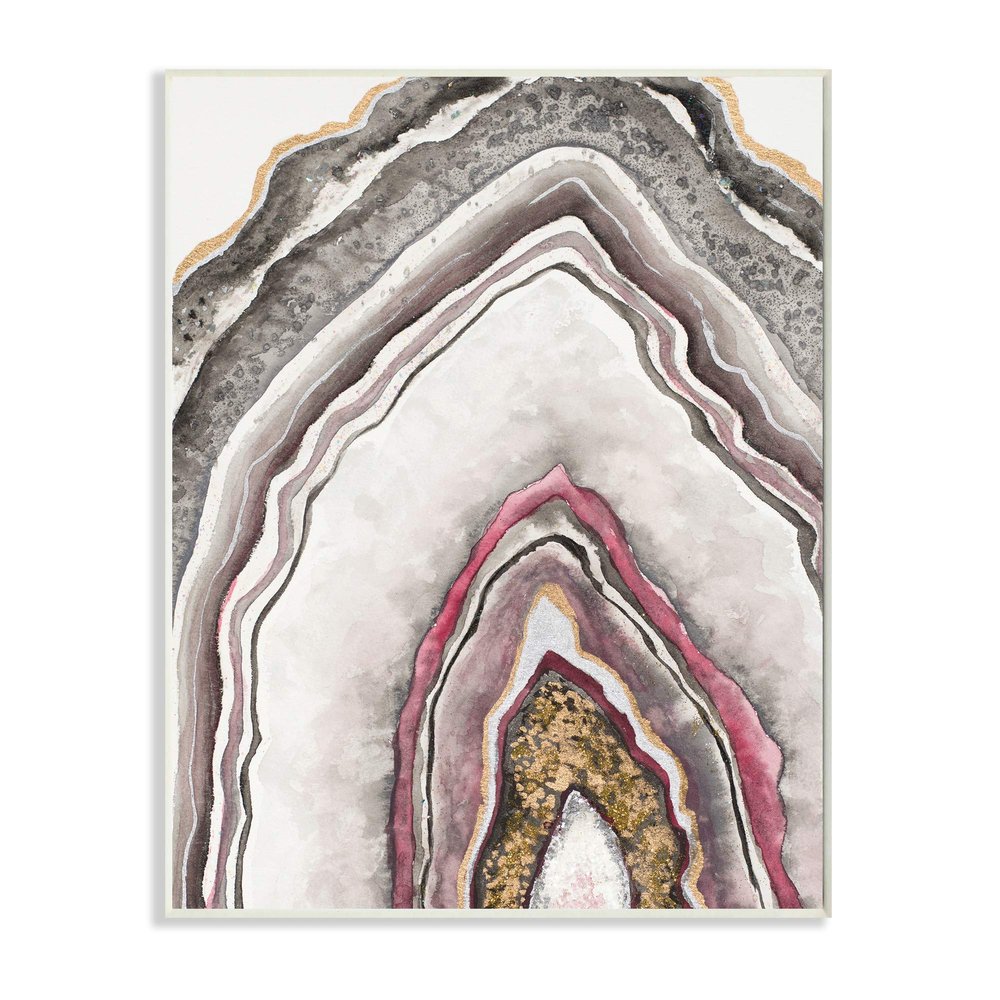 Stupell Industries Pink Neutral Geode Rock Arch Pattern Abstract