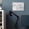 Stupell Industries What Happens at The Salon Phrase Beauty Sentiments, Designed by Daphne Polselli Grey Framed Wall Art, 16 x 20, Beige view 2