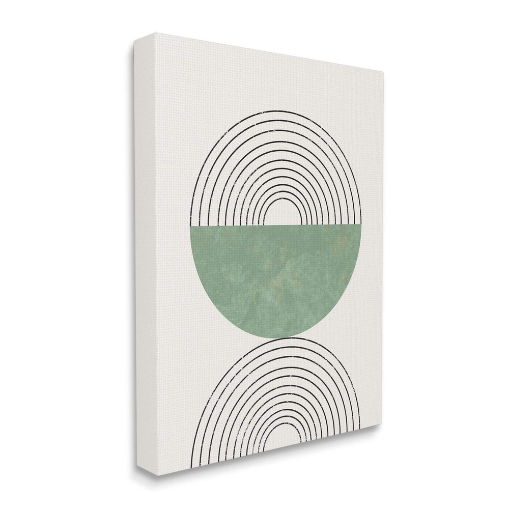 Stupell Industries Abstract Geometric Circular Study Curved Art Deco