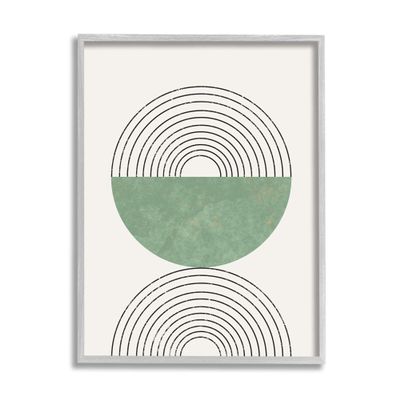 Abstract Geometric Circular Study Curved Art Deco
