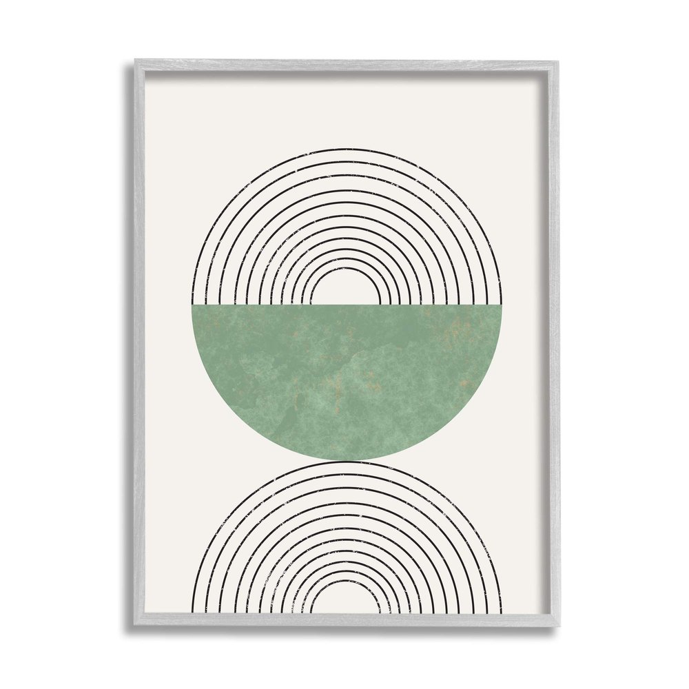 Abstract Geometric Circular Study Curved Art Deco