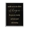 Stupell Industries Meddle Not in Dragon Affairs Saying Mythical Creature, Designed by Daphne Polselli Grey Framed Wall Art, 16 x 20, Black view 1