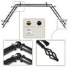 Antelope 13/16" Bay Window Double Curtain Rod 20"-36", 38"-72" - Black view 2