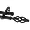 Antelope 13/16" Bay Window Double Curtain Rod 20"-36", 38"-72" - Black view 4