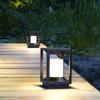 WFZRXFC E27 Black Frame Simple Outdoor Post Light High Light Transmittance White Lampshade is Waterproof Dustproof Post Lantern Ground Guide Courtyard Pillar Lamp Home House Channel Lighting Column view 2