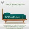 Queen Size Giza Cotton Sheet Set - 16-Inch Deep Pockets 800-Thread Count - Teal Blue view 3