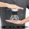 13.5oz Pour Over Coffee Maker, Borosilicate Glass Coffee Pot with Stainless Steel Filter for Home Office Caferoom view 3