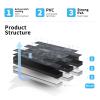 Art3d 10-Sheet Peel and Stick Backsplash PVC Wall Tile, Stickon Tile for Kitchen Backplash, Bathroom Vanities, Fireplace Decor, Laundry Table, Stair Decals in Dark Granite, Plastic-Sheets view 3