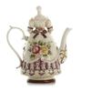 Afternoon teapotCeramic Coffee Pot Beauty Tea Pot Set European Embossed Coffee Cup With Dish Figurines-1pot and 2cup 2dish view 4