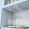 2 Packs Hanging Wine Glass Rack, Stemware Holder Under Cabinet, No Drilling, Black/white, Insert Single-row Wine Glass Drying Rack Storage Stand (26.89.57cm) view 1