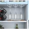 2 Packs Hanging Wine Glass Rack, Stemware Holder Under Cabinet, No Drilling, Black/white, Insert Single-row Wine Glass Drying Rack Storage Stand (26.89.57cm) view 2