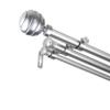 Rod Desyne Dina 13/16" Triple Curtain Rod, 28-48 inch, Satin Nickel view 2