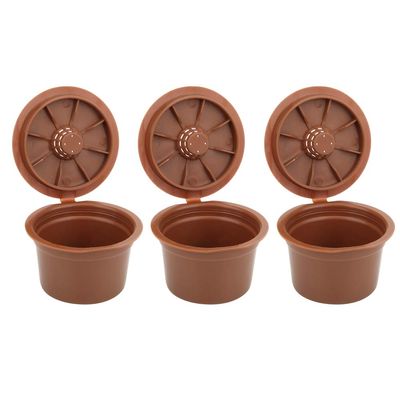3Pcs Refillable Coffee Capsule Reusable Coffee Filter Cup Replacement for Coffee Machine (coffee)
