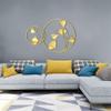 Aurtem Home Wall Luxry Lavish Dcor Metal Iron Ginkgo Biloba Leaf Wall Hanging Decorative Wall Art Sculpture for Living Room, Bedroom Office 40Wx27H view 3