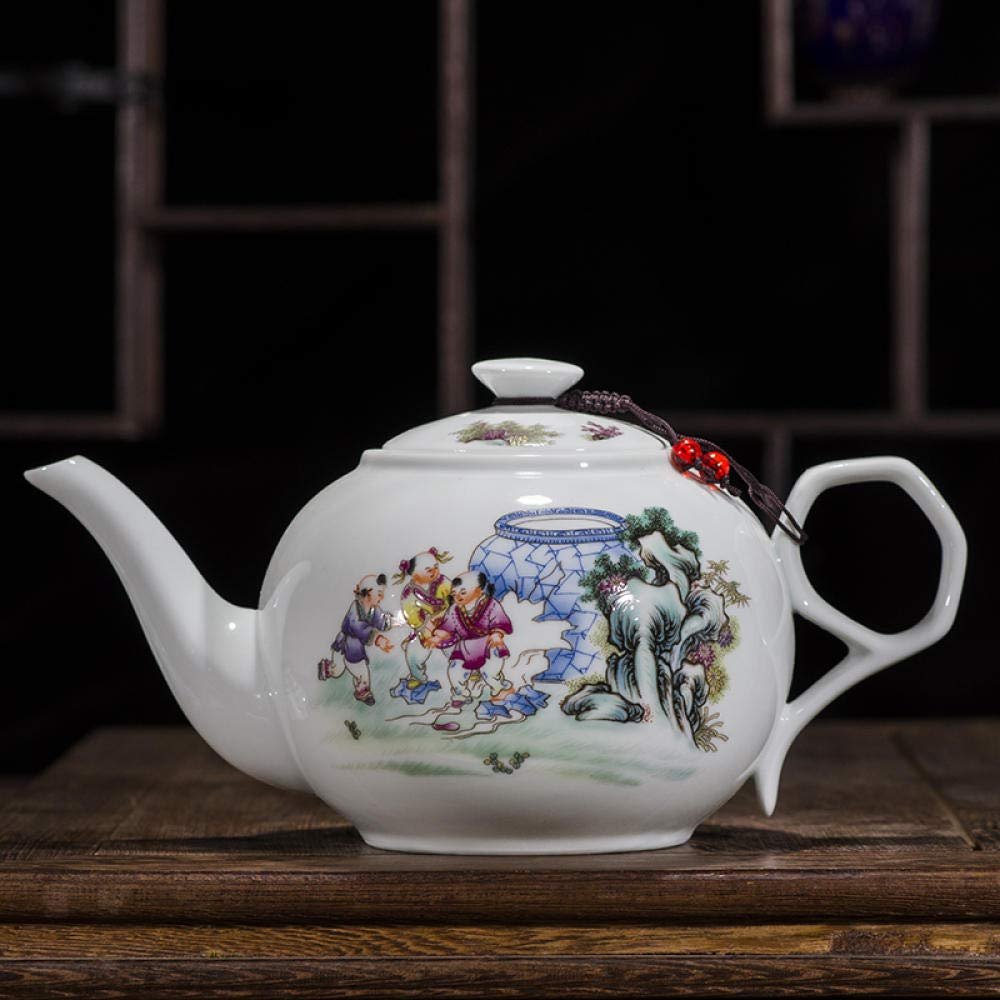 Afternoon teapotChina Blue and white thin porcelain teapot High capacity 320ML 1L Ceramic tea pot traditional-1000ml-E